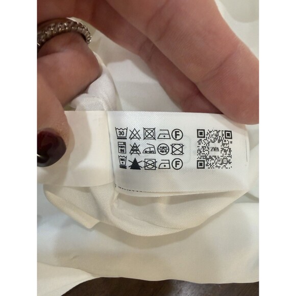 Zara Cream Patternless A-Line Shift Mini Dress Structured Sleeveless NWT Sz S - Picture 15 of 16